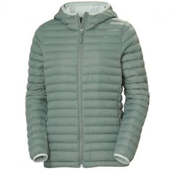 Chaqueta Aislante con Capucha Helly Hansen Sirdal para Mujer Verde y Gris