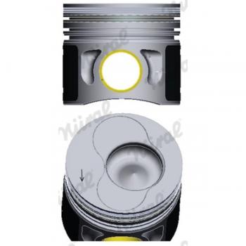 Pistón NÜRAL 87-114900-60 con características de alta calidad, diseñado para motores de combustión interna, fabricado en aleación de aluminio, con tratamiento térmico para mayor resistencia y durabilidad, compatible con diversas marcas