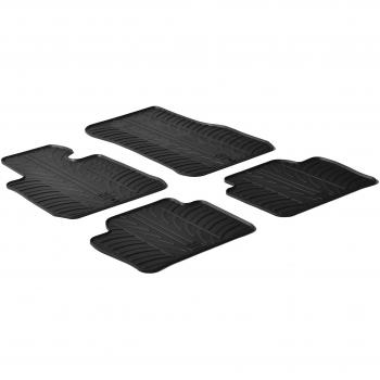 Rubber Car Mats GL 0359 Alfombrillas de Goma para Coche, Color Negro