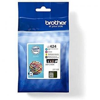 Brother LC-424BK/LC-424C/LC-424M/LC-424Y Inkjet Cartridges, Black/Cyan/Magenta/Yellow, Multi-Pack, includes 4 x Inkjet Cartridges, Brother Genuine Supplies