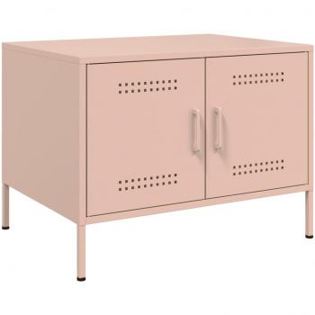 Mesa de centro de acero laminado en frío 68x50x50,5 cm color rosa vidaXL Mesita de Salón o Comedor o Auxiliar Mesa de Café Meuble Salón