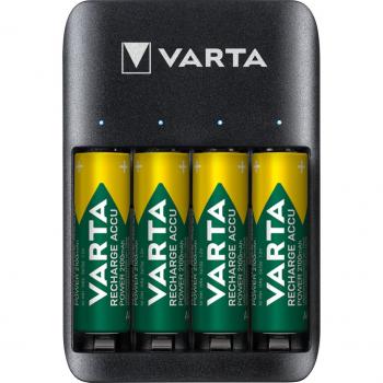 Cargador USB VARTA QUATRO 57652 + 4 pilas recargables AA 2100 mAh