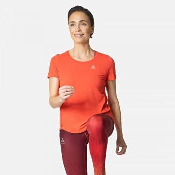 Odlo Camiseta de Running de Manga Corta para Mujeres Zeroweight Chill-Tech - Marrón