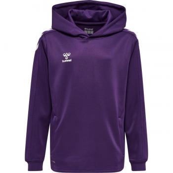 Hummel Sudadera Con Capucha Core XK Poly para niños, 100% poliéster, diseño moderno, cierre con cordón ajustable en la capucha, puños y dobladillo elásticos, logo Hummel en el pecho