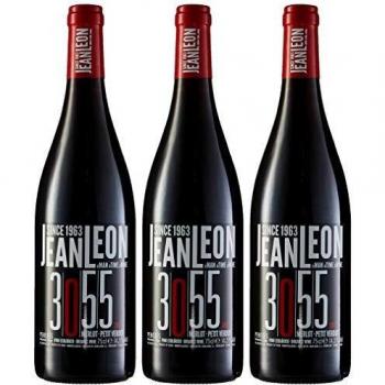 Jean Leon 3055 Merlot, Vino Tinto Ecológico - 3 botellas de 750 ml, Total: 2250 ml