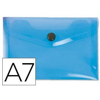 Carpeta Liderpapel Dossier con Broche 44222 Polipropileno DIN A7 Azul Translúcido