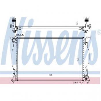 Radiador de Refrigeración del Motor NISSENS 60301A para Audi