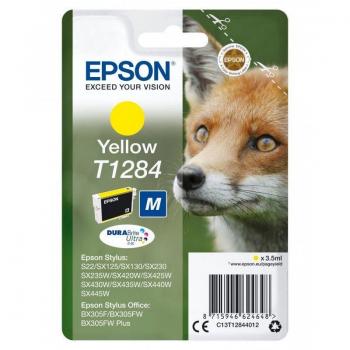 Epson T1284 DURABrite Ultra Ink Cartucho de Tinta Original Amarillo para Stylus S22/SX125/420W/425W