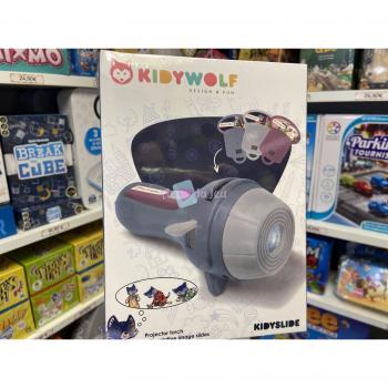 Linterna Proyector Kidywolf Gris con 3 Discos de Imágenes