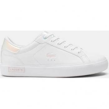 Zapatillas Lacoste Powercourt Neochromatic de niña tipo casco bajas sintético en color blanco y rosa, talla 35