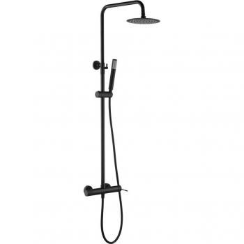 Conjunto de ducha monomando Line Imex - IMEX BDD038/NG negro mate