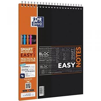 Bloc de notas espiral Oxford Easynotes A4+ 5x5, 160 páginas, cuadrícula