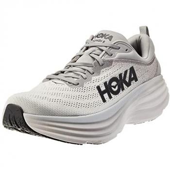 HOKA Bondi 8 Men's Running Shoes - Maximum Cushioning, Sharkskin/Harbor Mist, Size 44