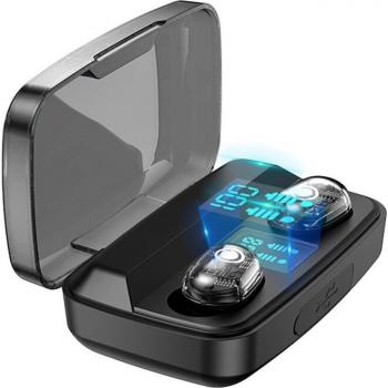 Auriculares Inalámbricos Bluetooth 5.0 con Pantalla Digital y Micrófono, Cancelación de Ruido para Deportes