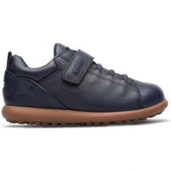 Zapatillas Camper K800316-004 de piel para niño color azul marino con puntera reforzada