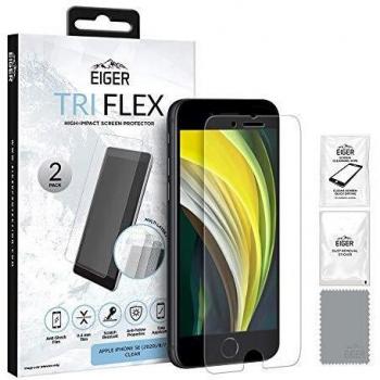 EIGER Tri Flex - Protector de pantalla para iPhone SE