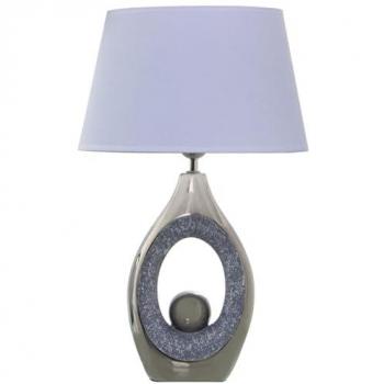 Lámpara de mesa Alexandra House Living Negro Gris Multicolor Plateado Cerámica 40 W 32 x 50 x 20 cm