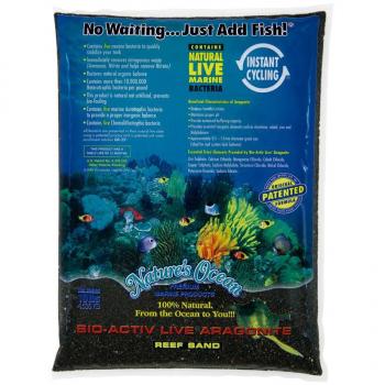 Naturaleza del océano Bio-activ Live Aragonito Playa Live Arena para Acuario, 10-Pound, Negro