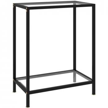 Console Table Transparent 60x35x75 cm Tempered Glass