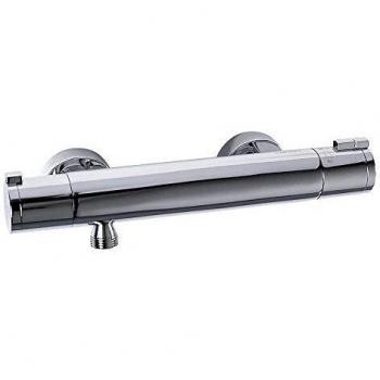 Clever Nine Urban - Grifo ducha termostática, mantiene la temperatura estable, genera confort, sistema anti-quemaduras ColdTouch, incluye teléfono, flexo y soporte a pared