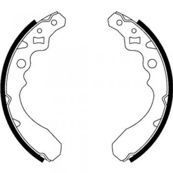 Juego de zapatas de freno HELLA 8DB 355 001-121 para DAIHATSU Sirion I, incluye juego de mazas sin levante del freno de mano