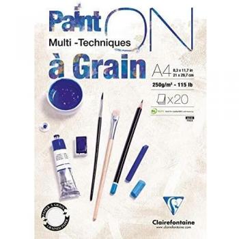 Clairefontaine 975048 C bloque paint' on grano de calco 20 hojas 250 g A4/210 x 297 mm