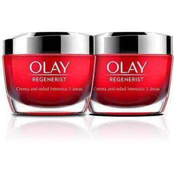 Olay Regenerist Crema Hidratante de Día x2 uds | Crema facial con niacinamida y péptidos, 2x50 ml