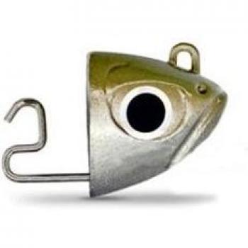 FIIISH Black Minnow 2 Fishing Jig Heads - Kaki/Silver, 12 g
