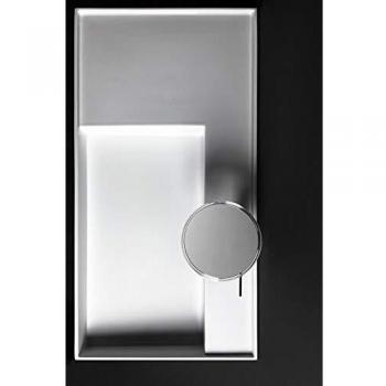 Lavabo Laufen Kartell 90x46cm, con estante a la izquierda, 1 orificio para grifería, sin rebosadero, color blanco