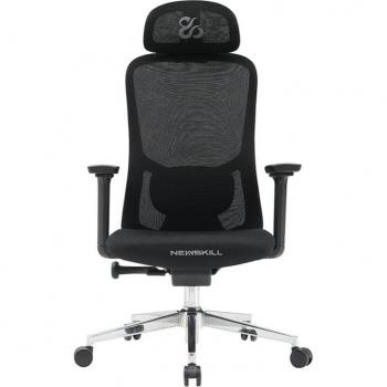 Silla Gaming Ergonómica Newskill Nue con Reposabrazos 3D y Malla Transpirable Negra
