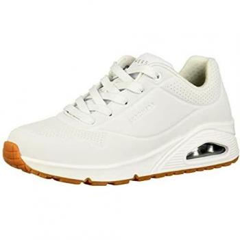 Skechers Uno Stand On Air Women's Sneakers - White, Casual Lace-Up Shoes, Size 40