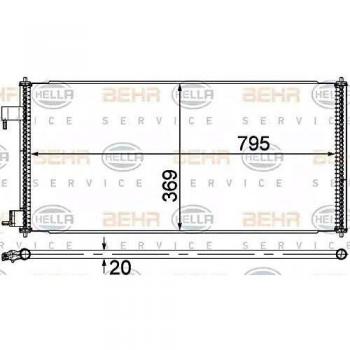 BEHR HELLA SERVICE 8FC 351 318-354 Condensador, aire acondicionado