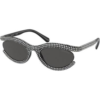 Swarovski SK6006 100187 Women's Geometric Black Sunglasses Size 54