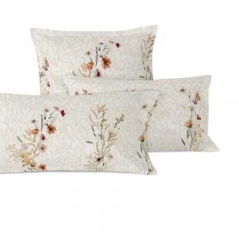 Funda de Almohada Multicolor Flores Silvestres 100% Algodón, Calidad 60 fils/cm2, 60x70 cm, Fabricado en España