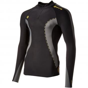 Skins para hombre térmica de manga larga con cremallera DNAmic MCK neck W, Black/Pewter, S, DT00010750002