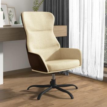 Sillón de relax de tela color crema vidaXL