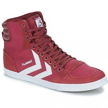 Hummel Slimmer Stadil High Top Sneakers - Unisex, Canvas, Red