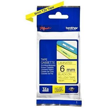 Brother TZe-611 Labelling Tape Cassette, 6 mm