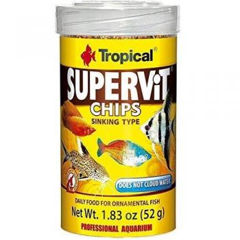 Tropical Supervit Chips Premium - Comida para Todos los Peces Ornamentales, 3 Unidades
