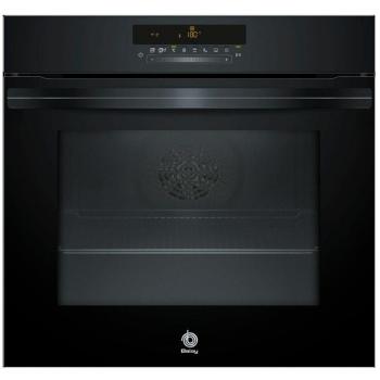 Balay 3HB5888N6 Horno Multifunción Pirolítico, Cristal Negro, 71L, Clase A