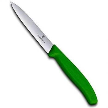 Cuchillo de cocina Victorinox Swiss Classic 10 cm verde, hoja lisa para verduras