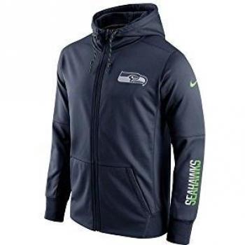 Nike Seattle Seahawks Circuit Fz Hoodie - Sudadera para hombre, color azul, talla L