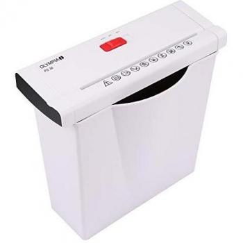 Olympia Trituradora PS 36 - Destructora de papel, corte en tiras, nivel de seguridad P-2, capacidad del contenedor de 7 litros, ancho de tira de 6 mm, ancho máximo de entrada de papel de