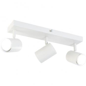 Plafón inteligente rectangular blanco con 3 bombillas GU10 - Jeana
