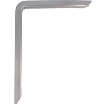 Palomilla 4plus-200x150mm aluminio plata (d) 21108 AMIG - Soporte de pared para estanterías, escuadra metálica para baldas, ángulo para estantes, fabricado en aluminio