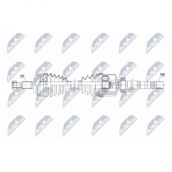 Árbol de transmisión NTY NPW-RE-185 Semiaste Antriebswelle