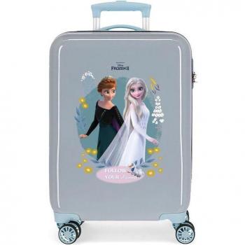 Maleta de Cabina Disney Frozen Follow Your Dreams Rígida Gris/Azul 38x55x20cm 34L