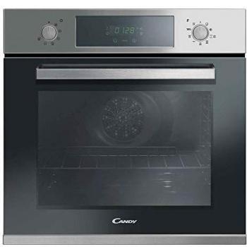 Candy FCP626XL/E, Horno Pirolítico, 70L, Ventilador Enfriamiento, Limpieza Pirolítica y Aqualítica, 9 Funciones, Temporizador, Display táctil y Mandos Push&Pull, 3 Cristales, Clase A, Inox y Negro