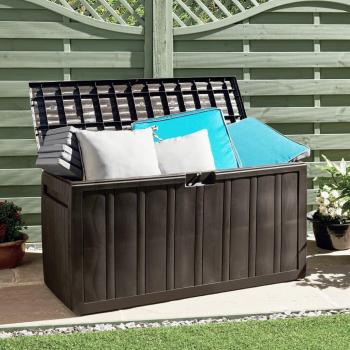 Caja de cojines vidaXL marrón 270 L, dimensiones 117x45,5x57,5 cm