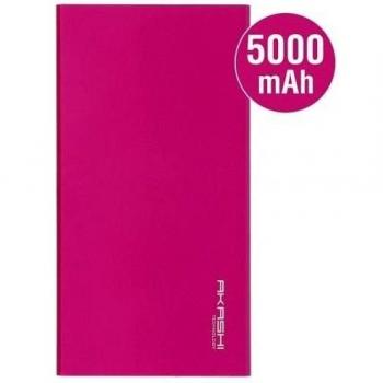 Akashi Technology - Batería Externa Power Bank 5000mAh con 2 Salida USB y USB-C - Dorada